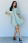 Sage Ruffle Hem Dress