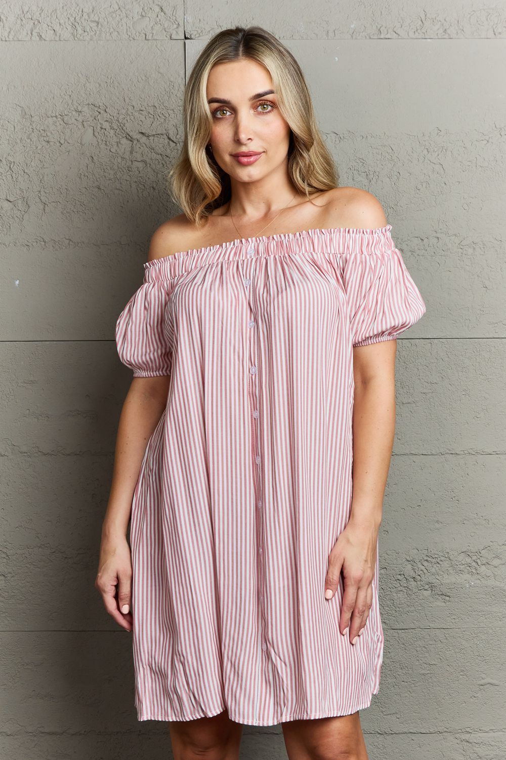 Picnic Dreams Off-Shoulder Mini Dress