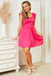 Ruffle Charm Square Neck Dress