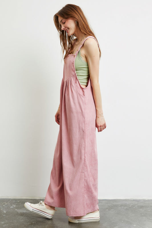 Cozy Elegance Corduroy Sleeveless Jumpsuit